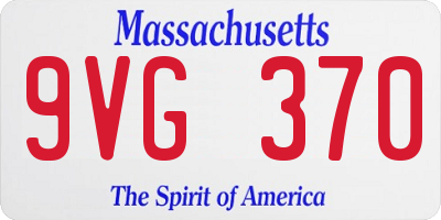 MA license plate 9VG370