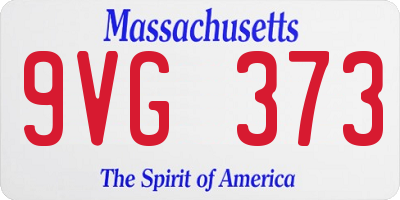 MA license plate 9VG373
