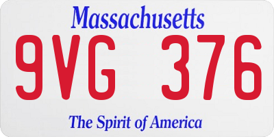 MA license plate 9VG376