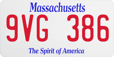 MA license plate 9VG386