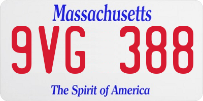MA license plate 9VG388
