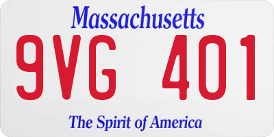 MA license plate 9VG401