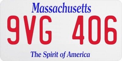 MA license plate 9VG406