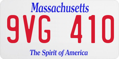 MA license plate 9VG410