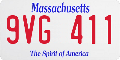 MA license plate 9VG411