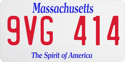 MA license plate 9VG414