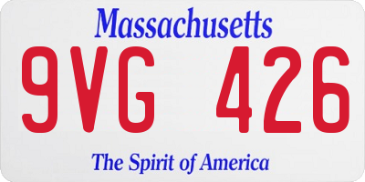 MA license plate 9VG426