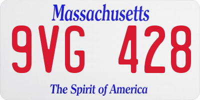 MA license plate 9VG428