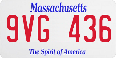 MA license plate 9VG436