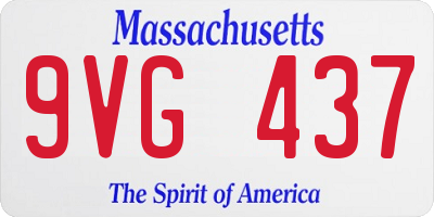 MA license plate 9VG437