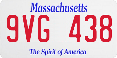 MA license plate 9VG438