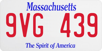 MA license plate 9VG439