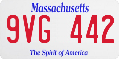 MA license plate 9VG442