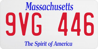MA license plate 9VG446