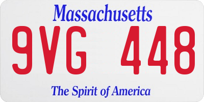 MA license plate 9VG448
