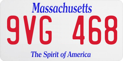 MA license plate 9VG468