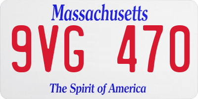 MA license plate 9VG470