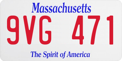 MA license plate 9VG471
