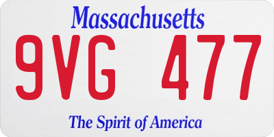 MA license plate 9VG477