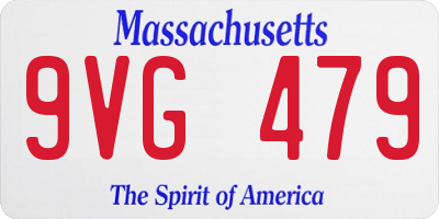 MA license plate 9VG479