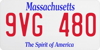 MA license plate 9VG480