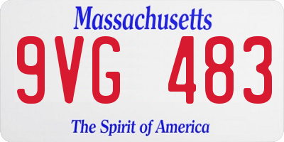 MA license plate 9VG483