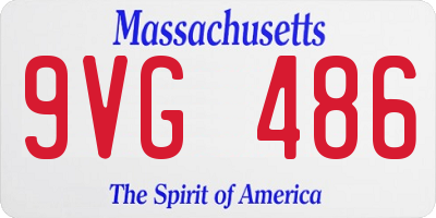 MA license plate 9VG486