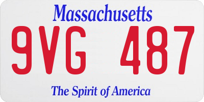MA license plate 9VG487