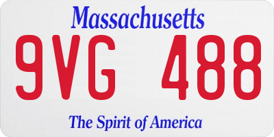 MA license plate 9VG488