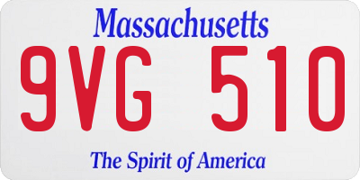 MA license plate 9VG510