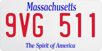 MA license plate 9VG511