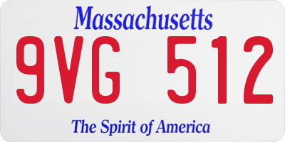 MA license plate 9VG512