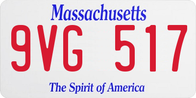 MA license plate 9VG517