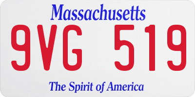 MA license plate 9VG519