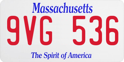 MA license plate 9VG536