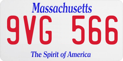 MA license plate 9VG566