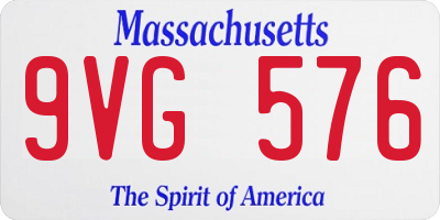 MA license plate 9VG576