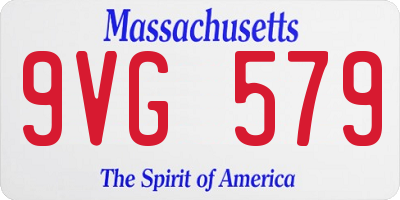 MA license plate 9VG579