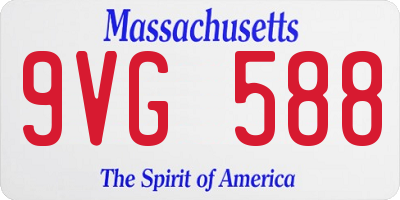 MA license plate 9VG588