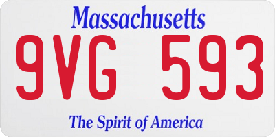 MA license plate 9VG593