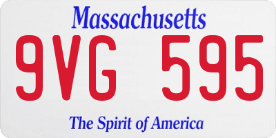 MA license plate 9VG595