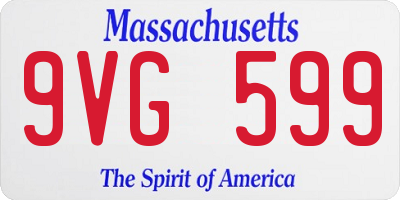 MA license plate 9VG599