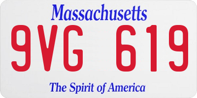 MA license plate 9VG619
