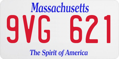 MA license plate 9VG621