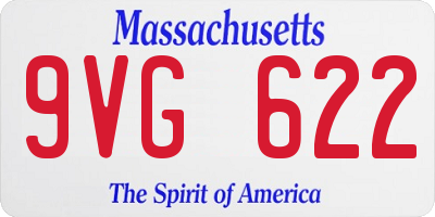 MA license plate 9VG622