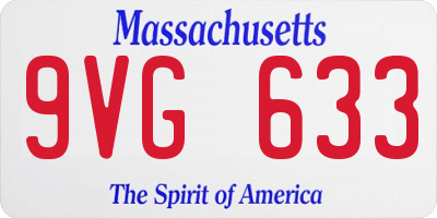 MA license plate 9VG633