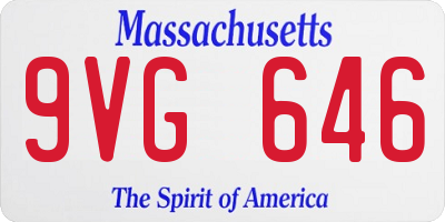 MA license plate 9VG646