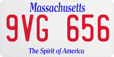 MA license plate 9VG656