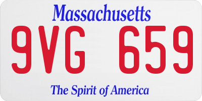 MA license plate 9VG659