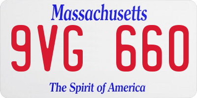 MA license plate 9VG660